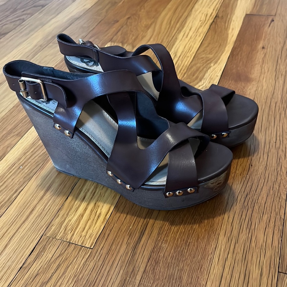 Fergalicious brown platform sandals